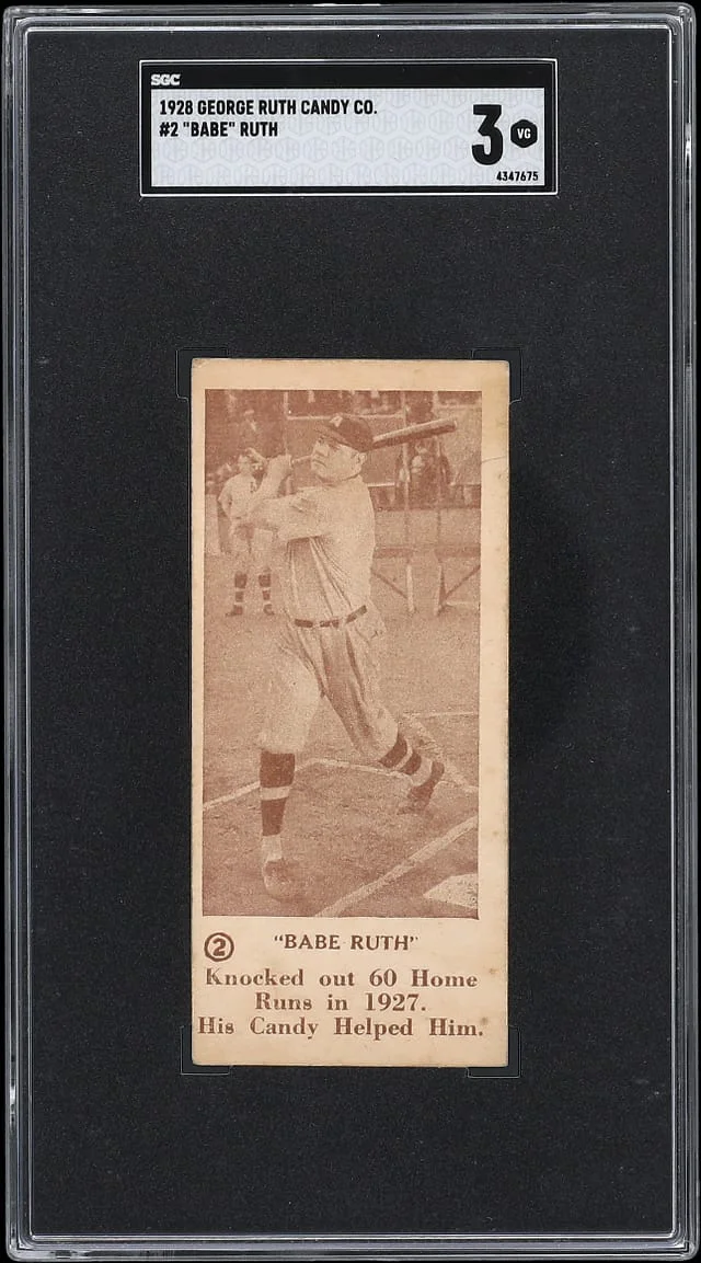 1928 George Ruth Candy Company Babe Ruth #2 card image