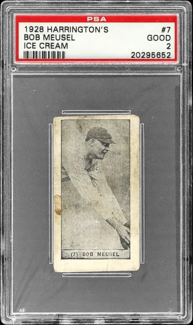 1928 Harrington's Ice Cream Bob Meusel #7 card image