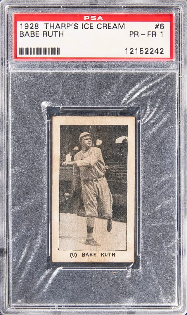 1928 Tharp's Ice Cream Babe Ruth #6 card image