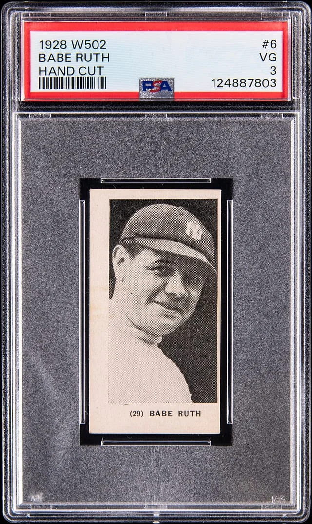 1928 W502 Babe Ruth, Hand Cut #6 card image