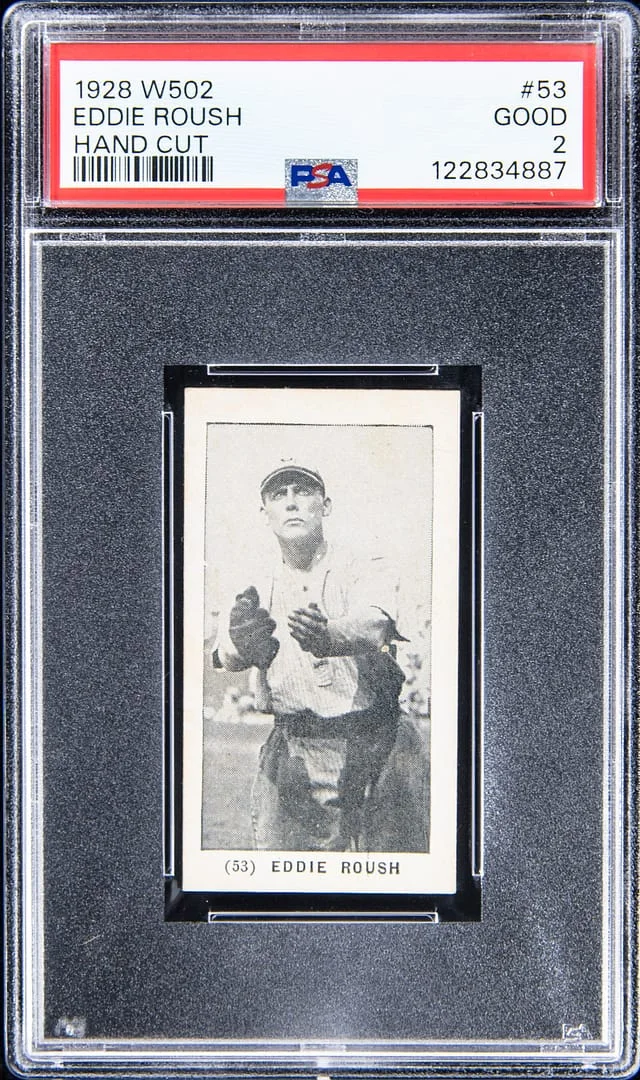 1928 W502 Hand Cut Eddie Roush #53 card image