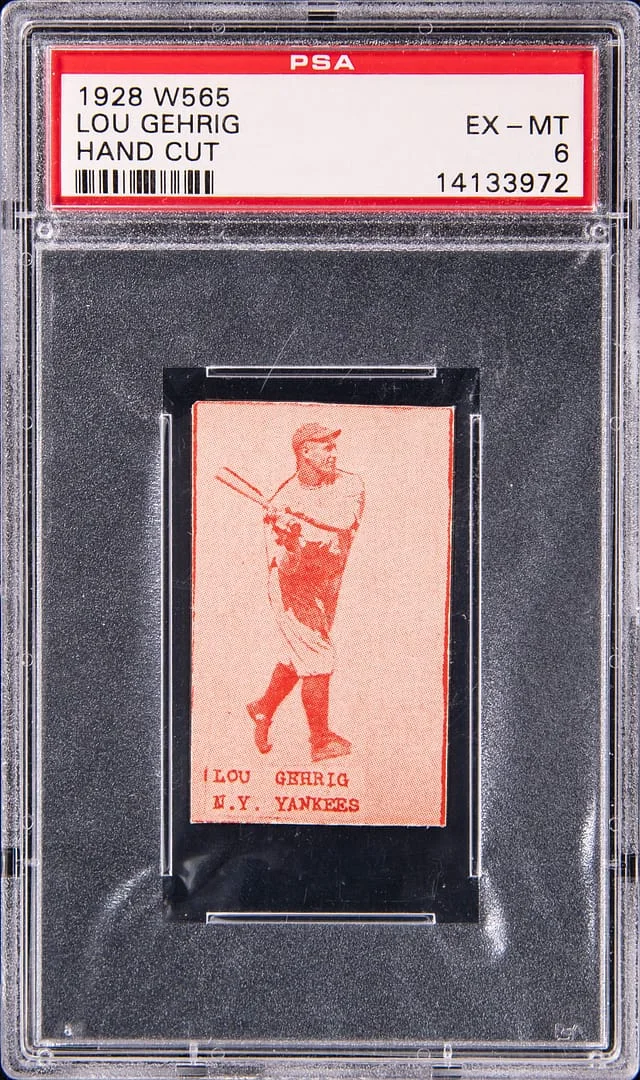 1928 W565 Hand Cut Lou Gehrig #NNO card image