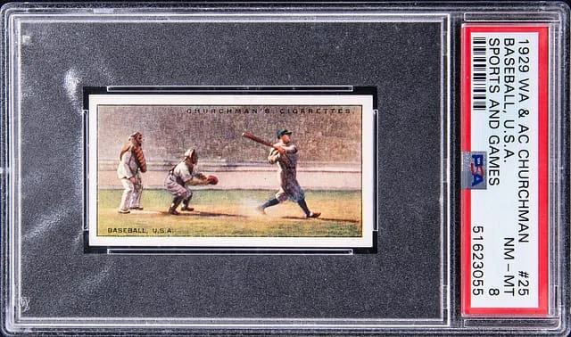 1929 WA & AC Churchman Baseball (Babe Ruth) #25 card image