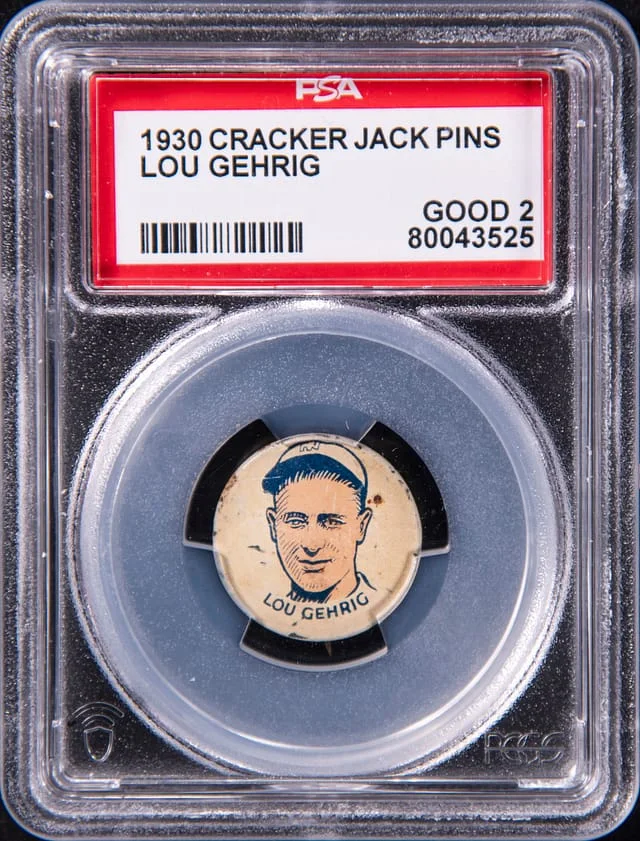 1930 Cracker Jack Pin Lou Gehrig #no-number card image