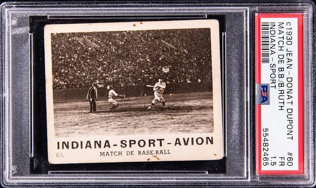 1930 Jean-Donat Dupont Indiana-Sport-Avion Babe Ruth, Match De Base-Ball #60 card image