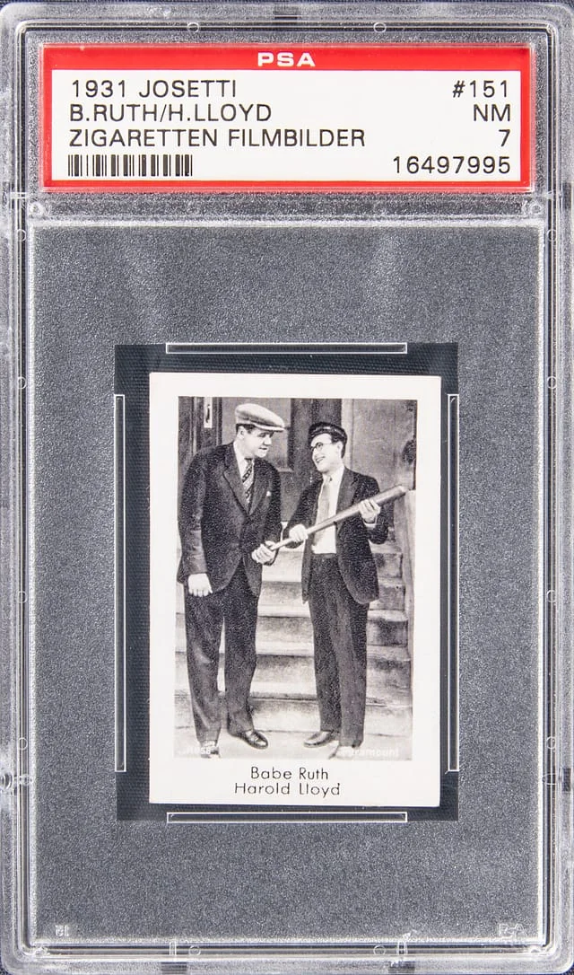 1931 Josetti Zigaretten Filmbilder Babe Ruth/Harold Lloyd #151 card image