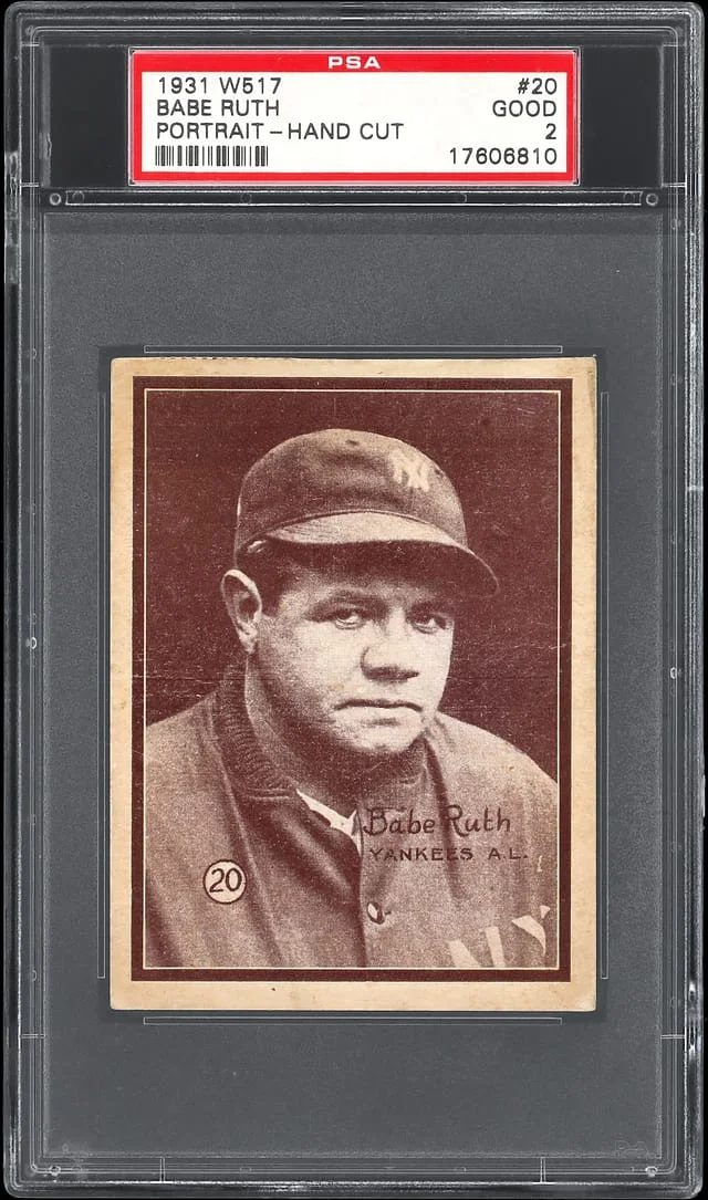 1931 W514 Hand Cut Babe Ruth #20 card image