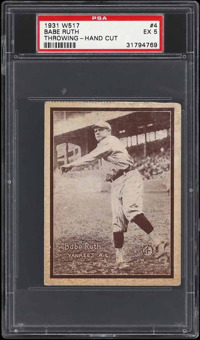 1931 W517 Hand Cut Babe Ruth #4 card image