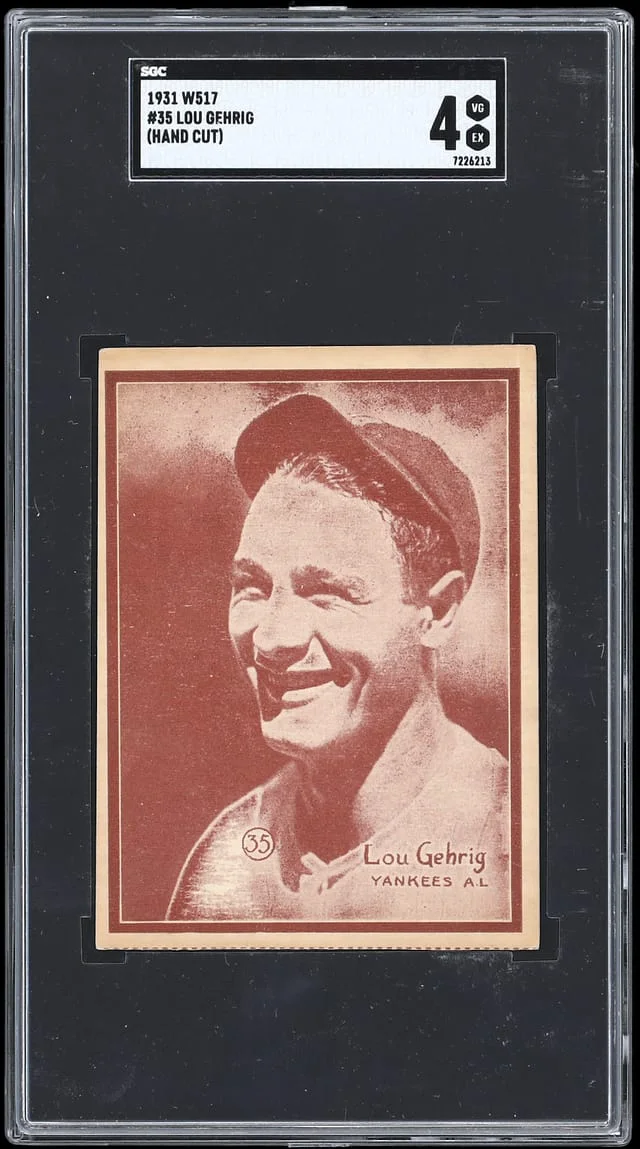 1931 W517 Hand Cut Lou Gehrig #35 card image