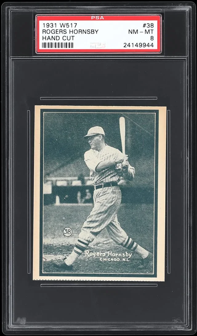 1931 W517 Hand Cut Rogers Hornsby #38 card image