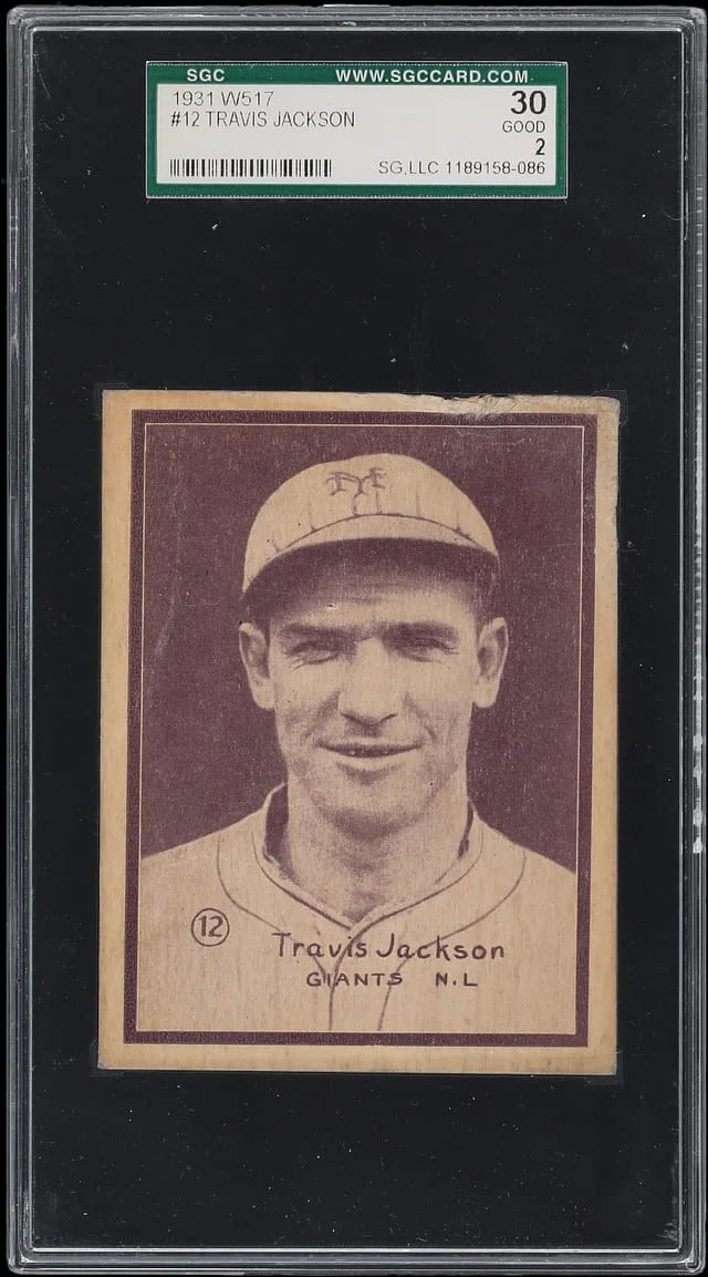1931 W517 Hand Cut Travis Jackson #12 card image