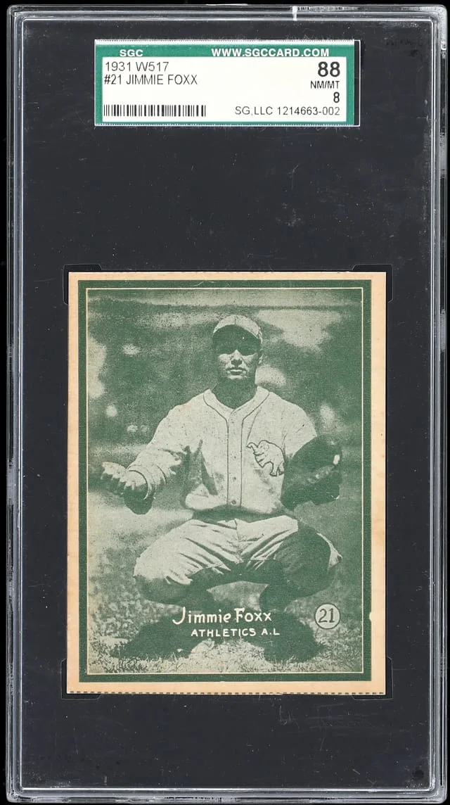 1931 W517 Jimmie Foxx #21 card image