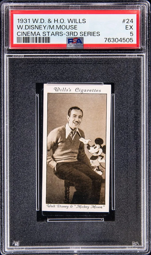 1931 W.D. & H.O. Wills Cinema Stars 3rd Series Walt Disney/Mickey Mouse #24 card image