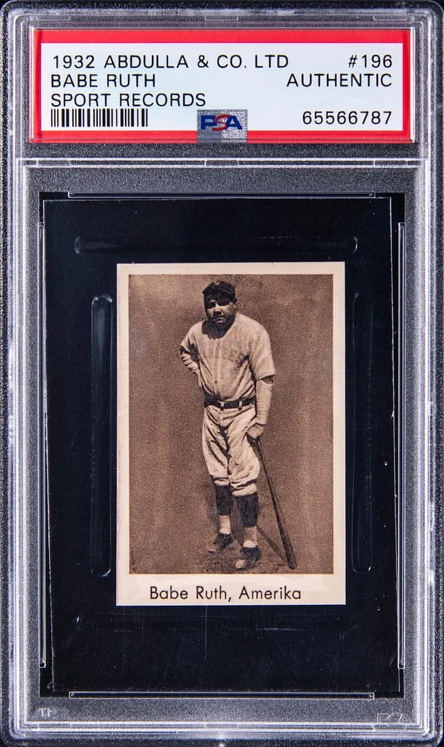1932 Abdulla & Co. Ltd. Sport Records Babe Ruth #196 card image