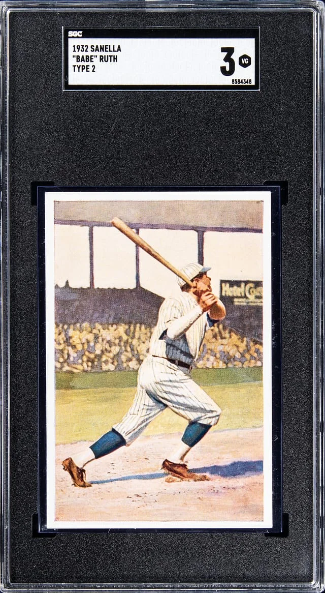 1932 Sanella Type Babe Ruth #2 card image