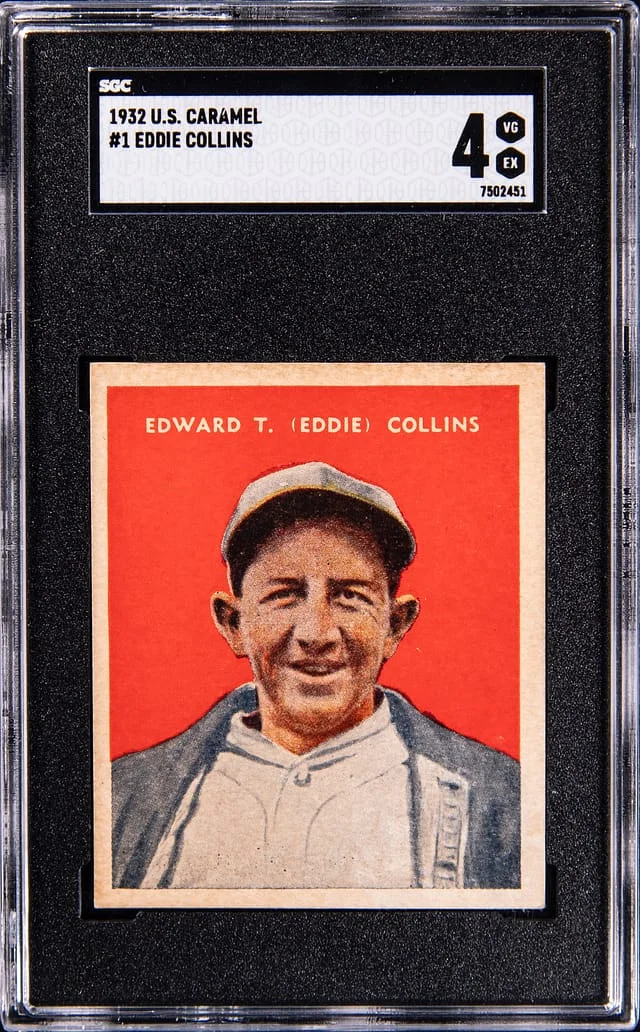 1932 U.S. Caramel Eddie Collins #1 card image