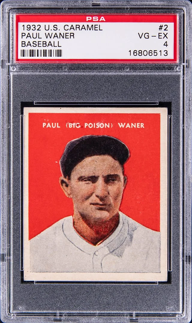 1932 U.S. Caramel Paul Waner, Baseball #2 card image