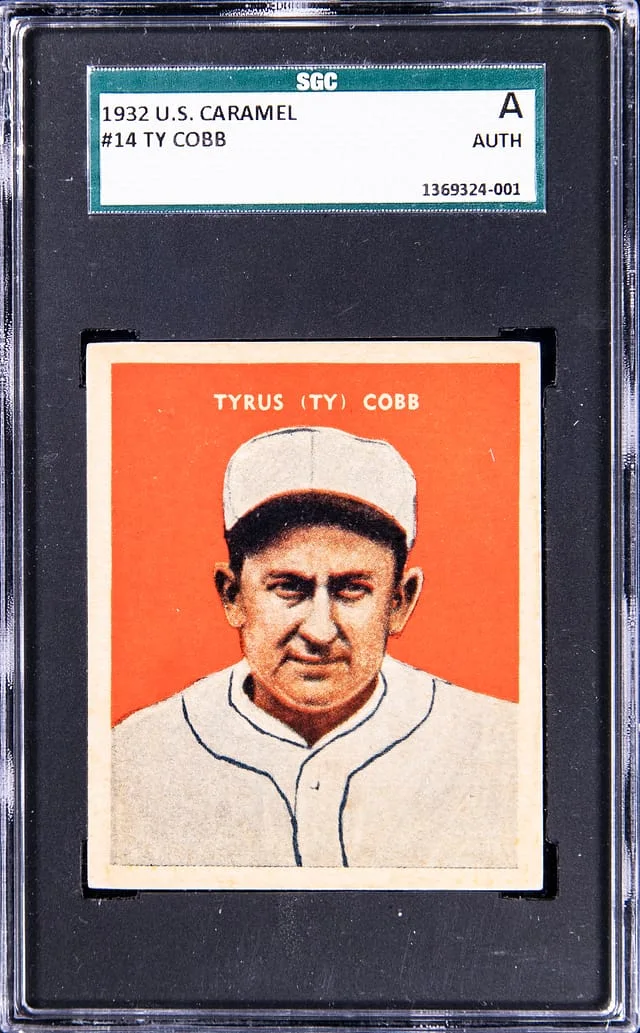 1932 U.S. Caramel Ty Cobb #14 card image