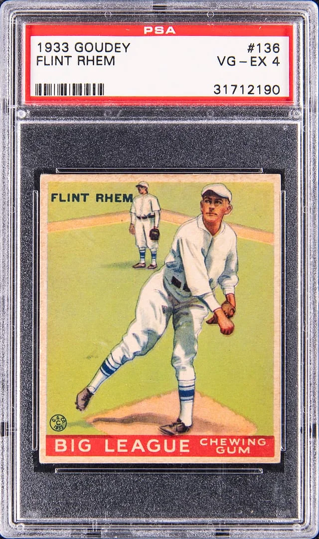 1933-34 Goudey Flint Rhem #136 card image