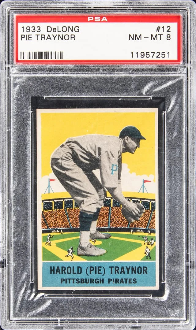 1933 DeLong Pie Traynor #12 card image