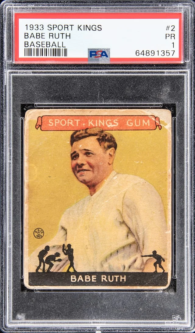 1933 Goudey Babe Ruth, Baseball Sport Kings #2 card image