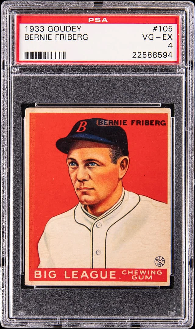 1933 Goudey Bernie Friberg #105 card image