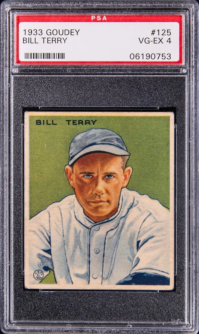 1933 Goudey Bill Terry #125 card image