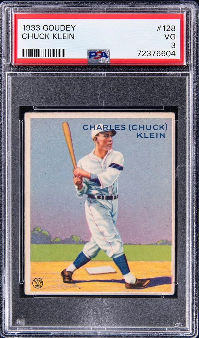 1933 Goudey Chuck Klein #128 card image
