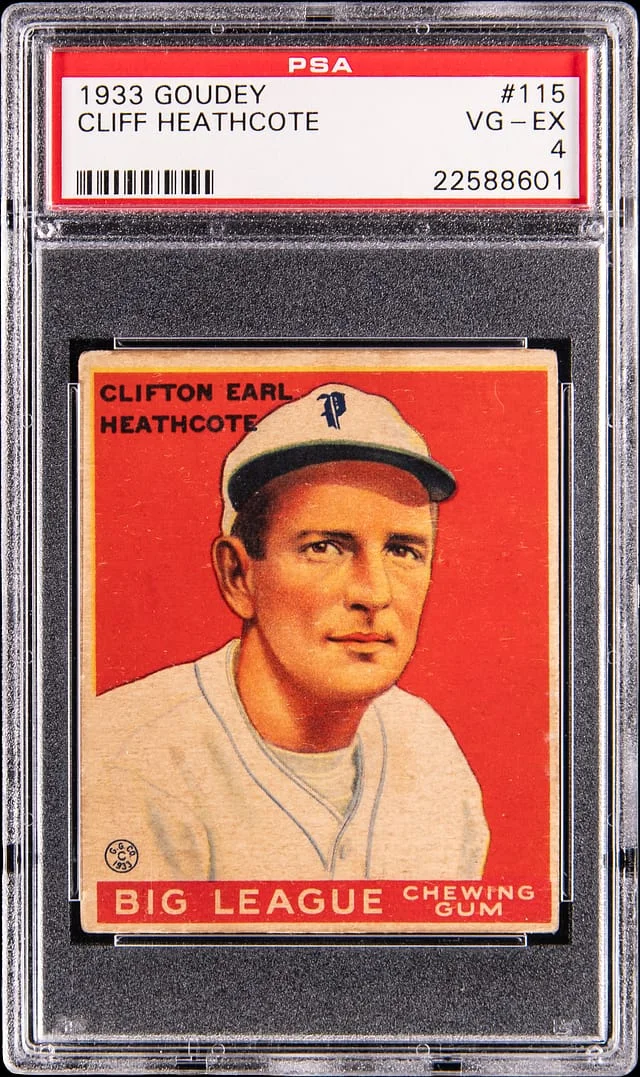 1933 Goudey Cliff Heathcote #115 card image