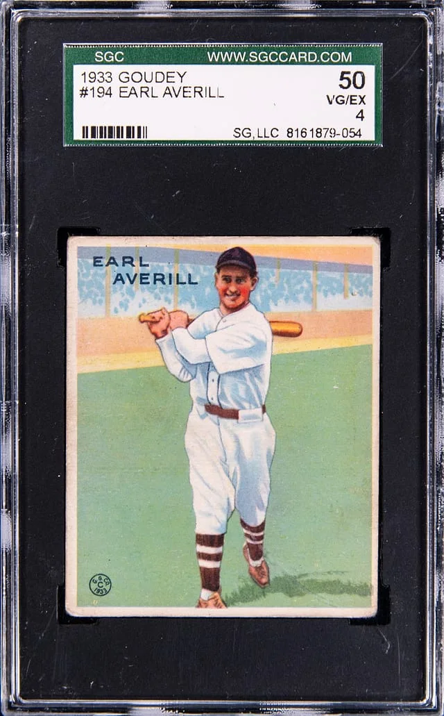 1933 Goudey Earl Averill #194 card image