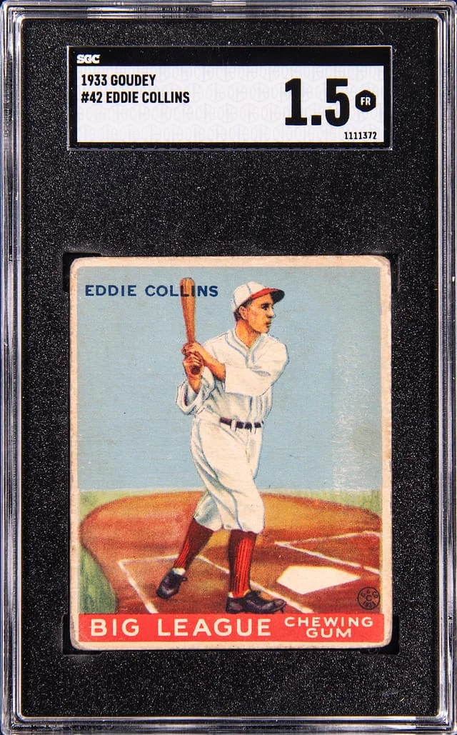 1933 Goudey Eddie Collins #42 card image