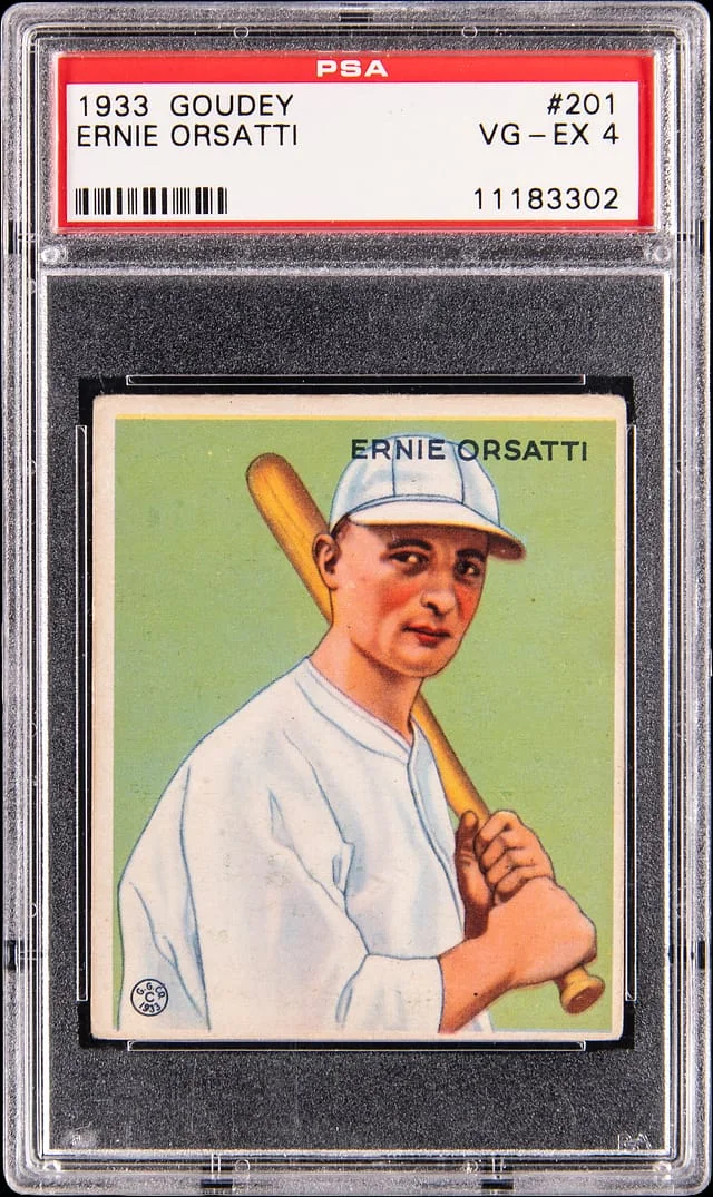 1933 Goudey Ernie Orsatti #201 card image
