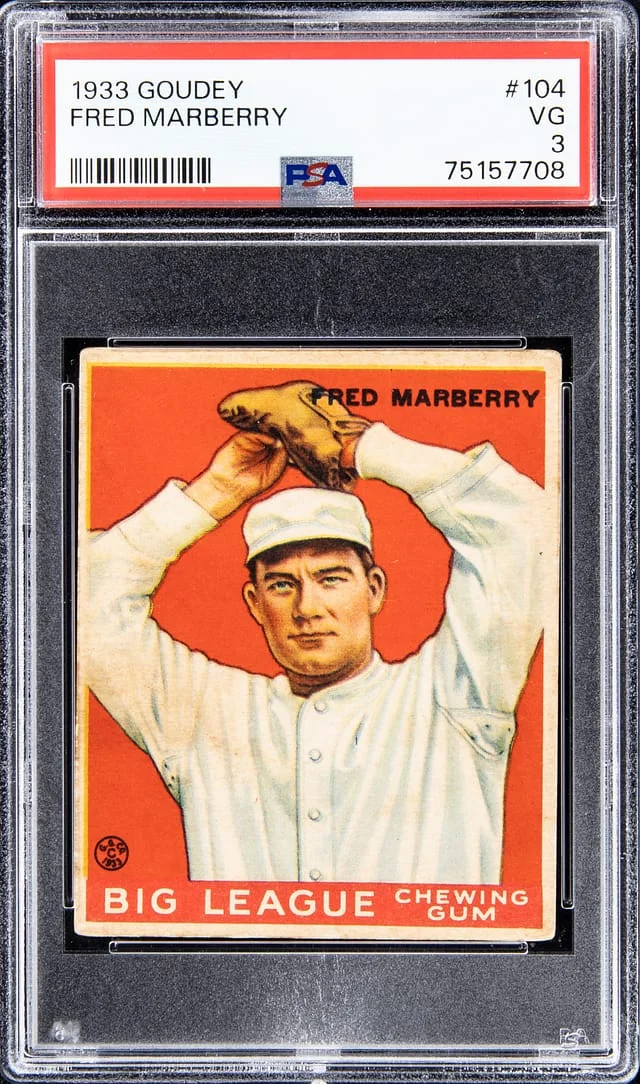 1933 Goudey Firpo Marberry #104 card image