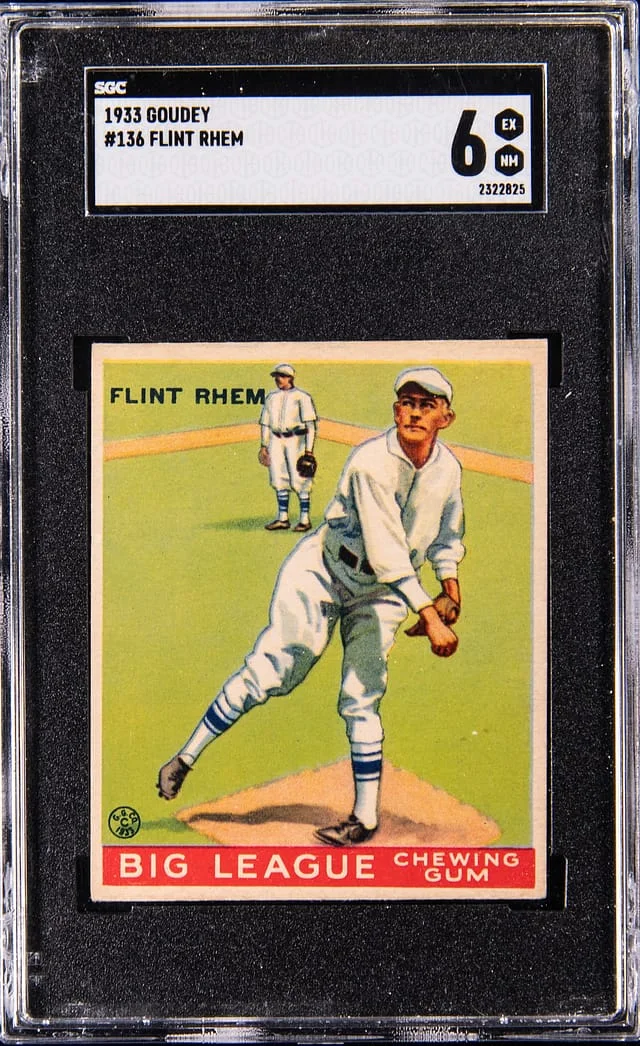 1933 Goudey Flint Rhem #136 card image