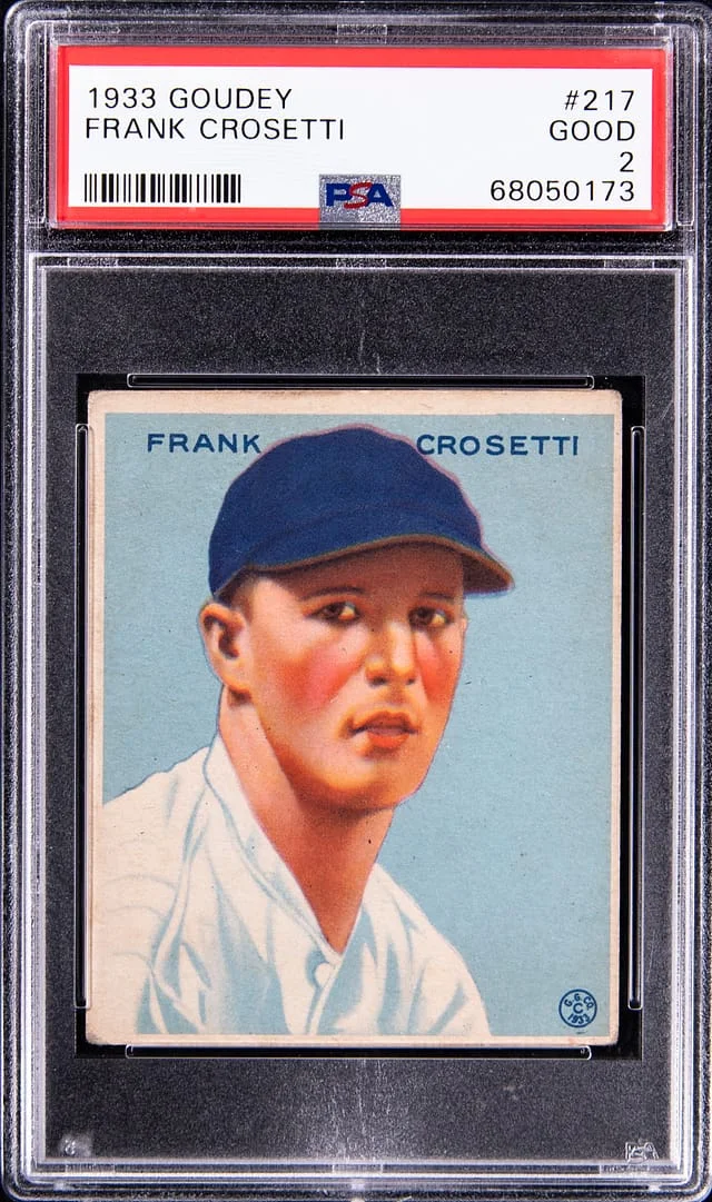 1933 Goudey Frank Crosetti #217 card image