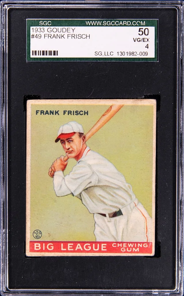 1933 Goudey Frank Frisch #49 card image