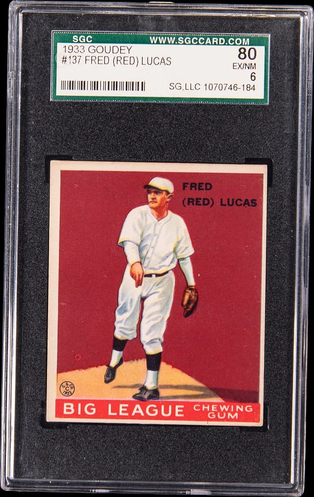 1933 Goudey Fred (Red) Lucas #137 card image