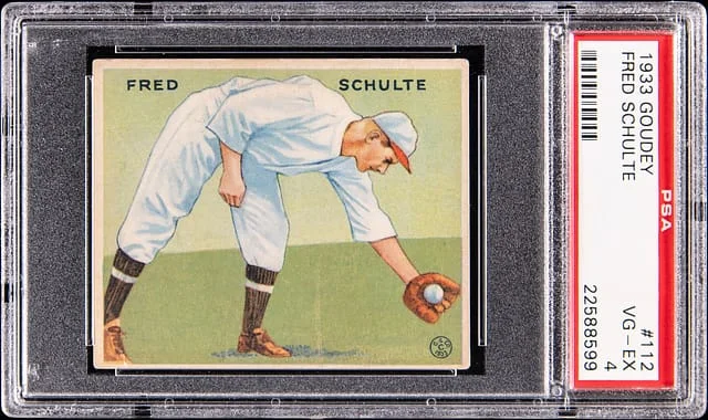 1933 Goudey Fred Schulte #112 card image