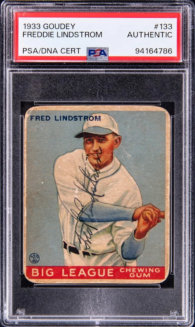 1933 Goudey Freddie Lindstrom #133 card image