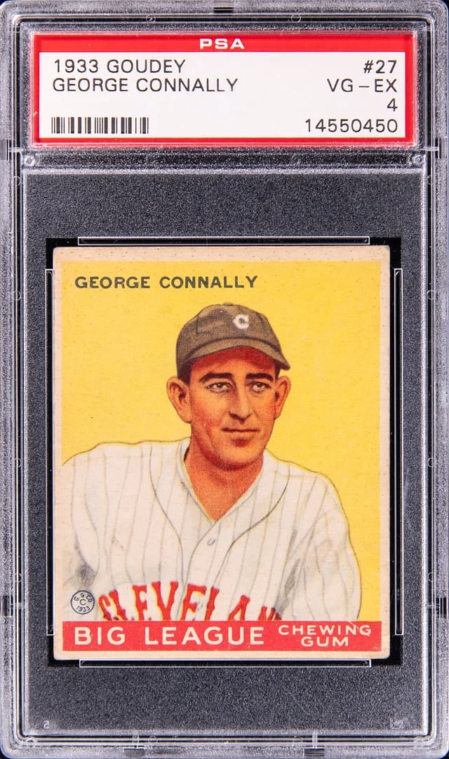 1933 Goudey George Connally #27 card image