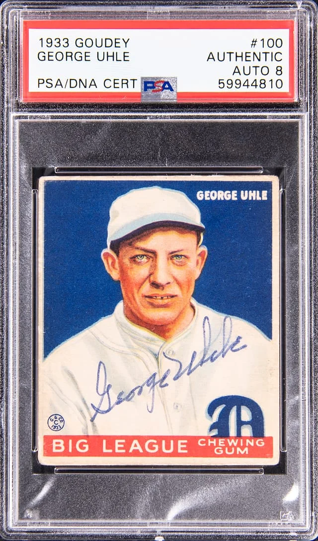 1933 Goudey George Uhle #100 card image