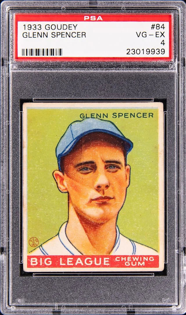 1933 Goudey Glenn Spencer #84 card image