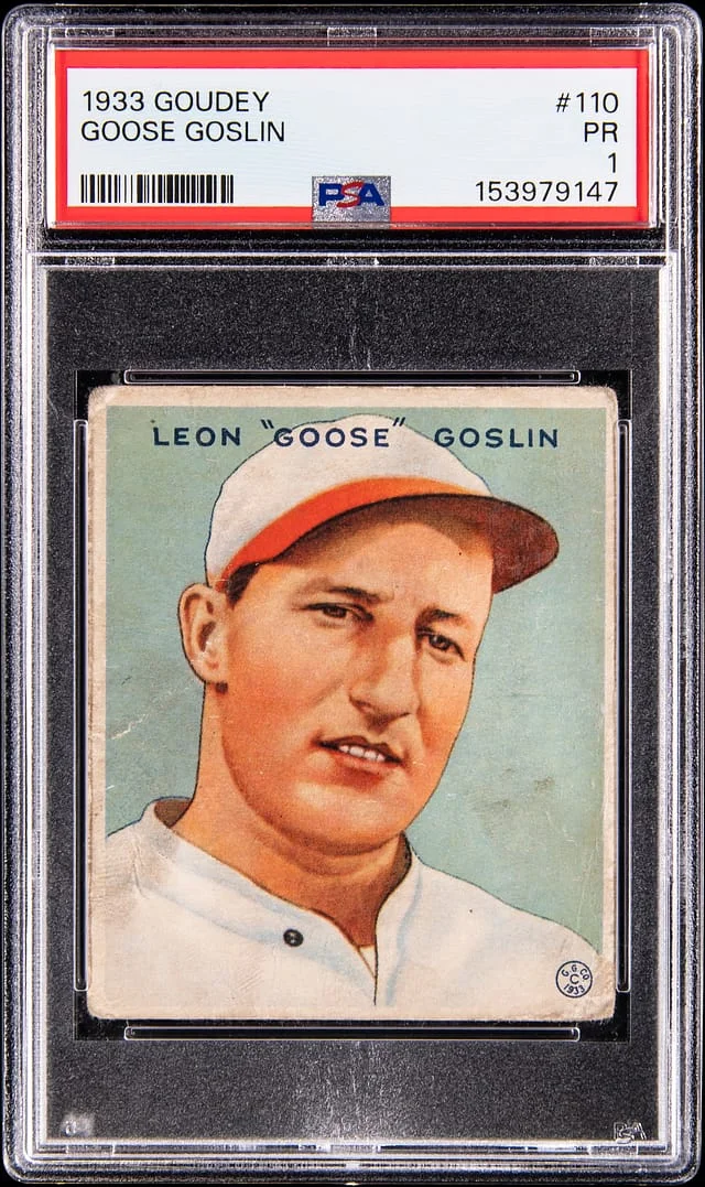 1933 Goudey Goose Goslin #110 card image