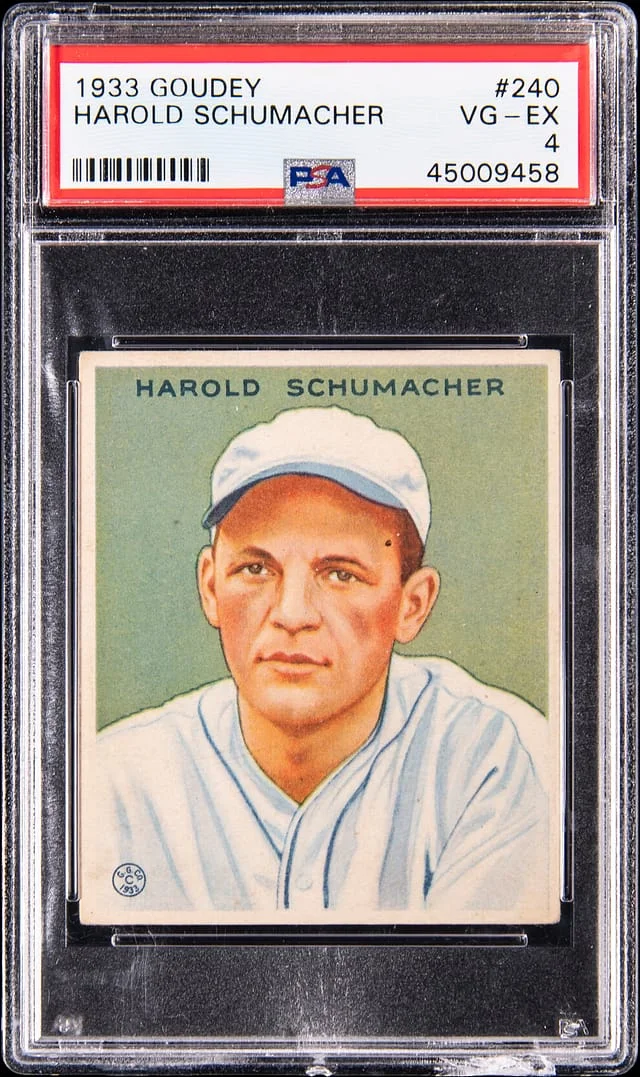 1933 Goudey Harold Schumacher #240 card image