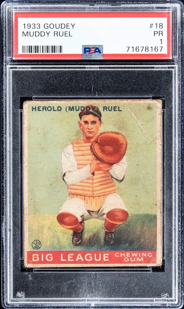 1933 Goudey Herold Muddy Ruel #18 card image