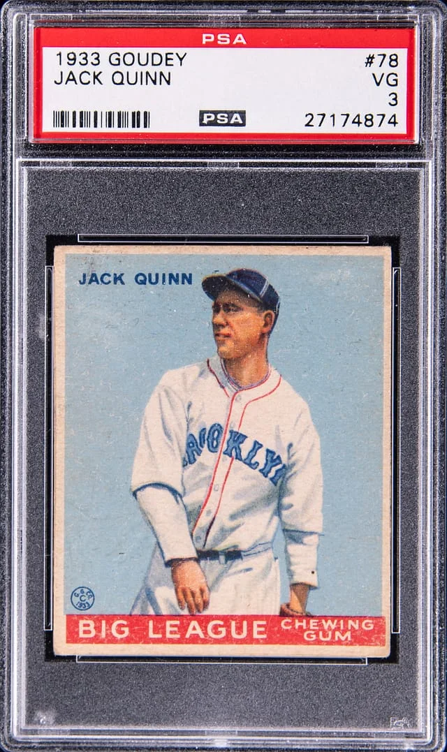 1933 Goudey Jack Quinn #78 card image