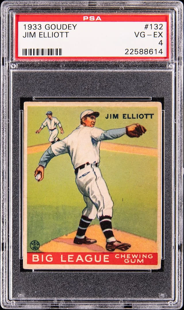 1933 Goudey Jim Elliott #132 card image