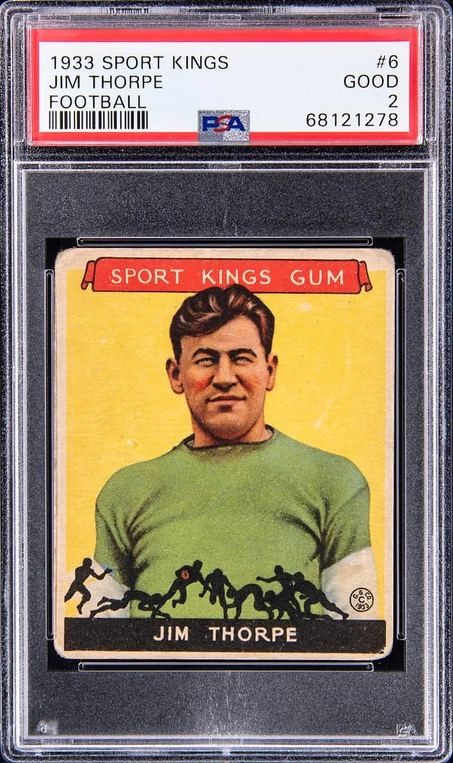 1933 Goudey Jim Thorpe, Football Sport Kings #6 card image