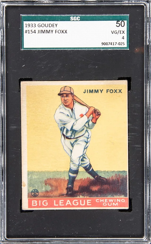 1933 Goudey Jimmy Foxx #154 card image
