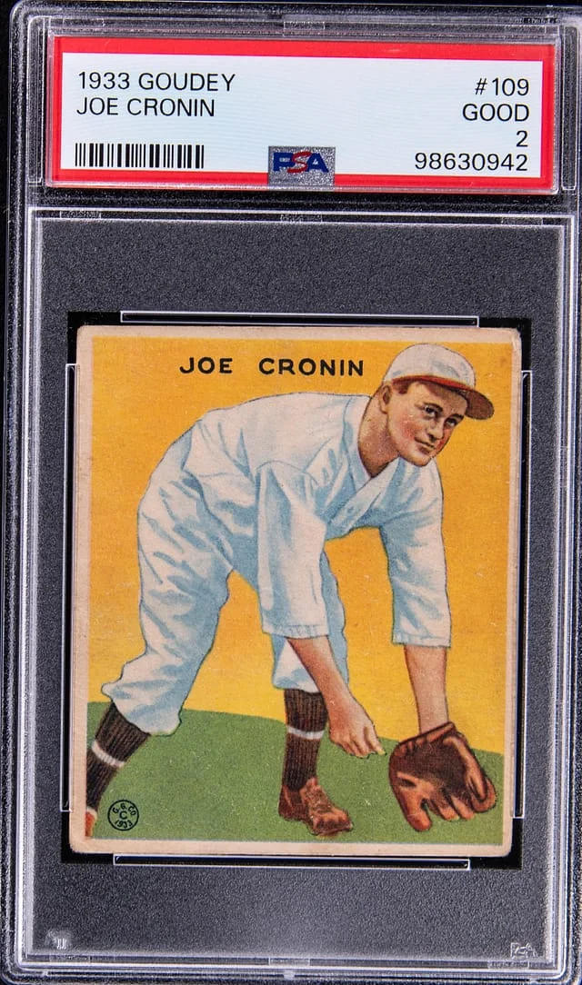 1933 Goudey Joe Cronin #109 card image